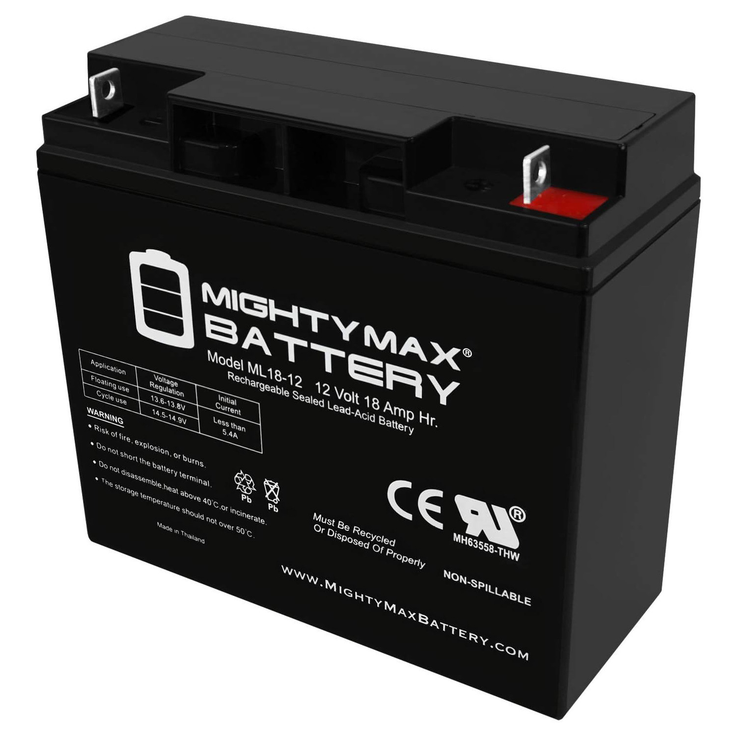 Mighty Max 12V 18AH SLA Battery Replaces Schumacher XP2260 Power Source - Picture 1 of 6