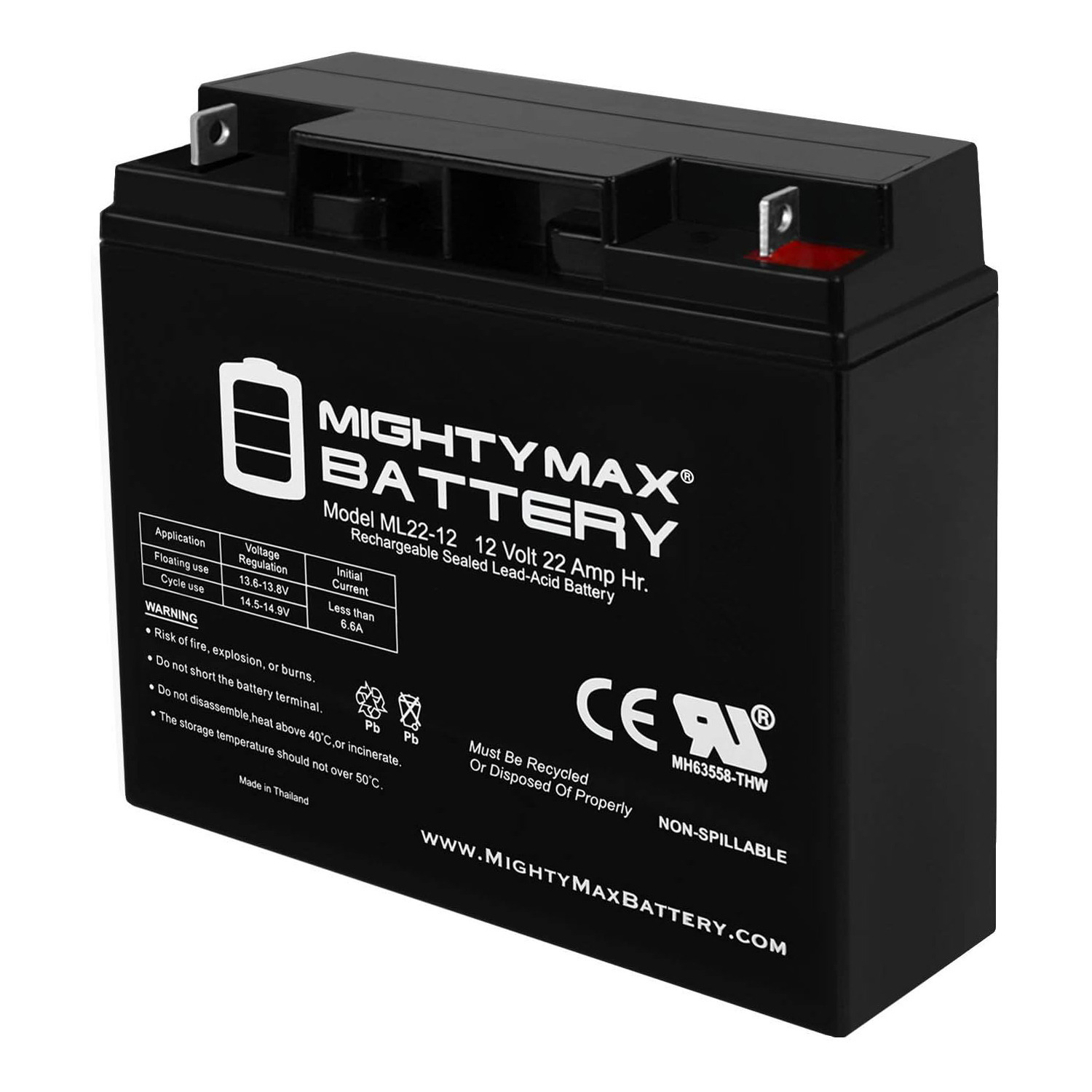 Mighty Max 12V 22AH SLA Battery Replaces Stanley Fatmax 450 Jump Starter - Picture 1 of 6