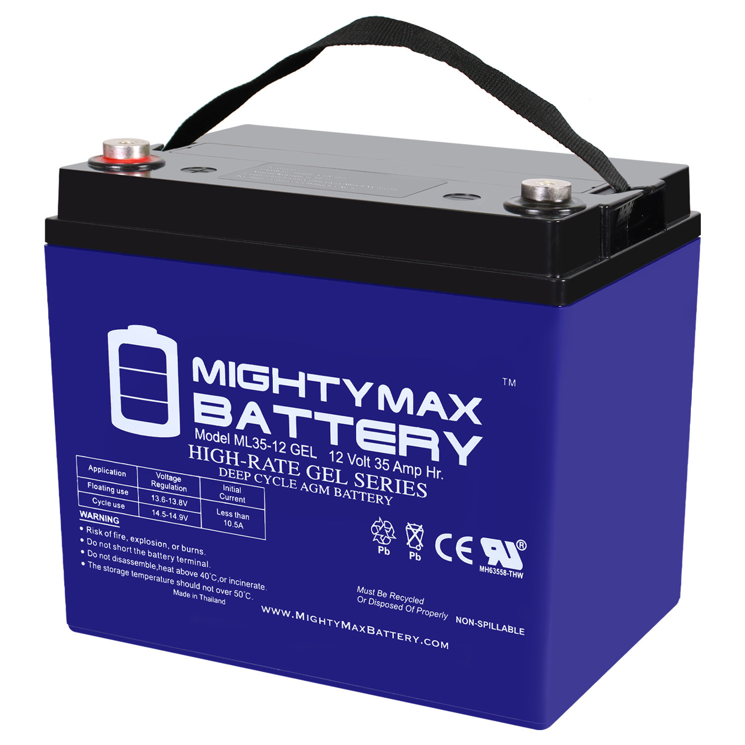 Mighty Max 12V 35AH GEL Battery Replaces Kubota Case John Deere Dixie Chopper - Picture 1 of 6