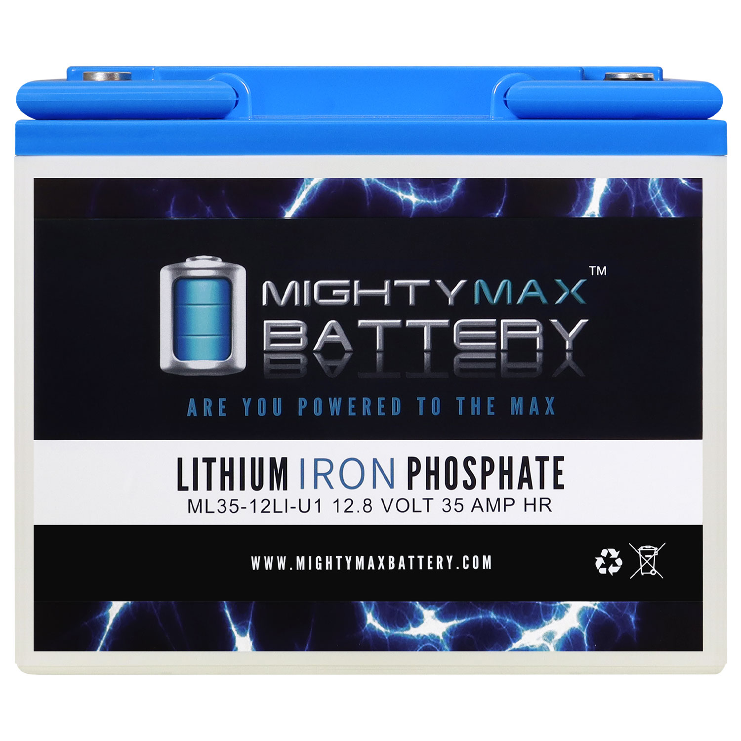 Mighty Max 12V 35AH U1 Lithium Replacement Battery for Fortress AGM1248T - Picture 1 of 6
